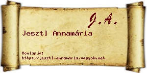 Jesztl Annamária névjegykártya